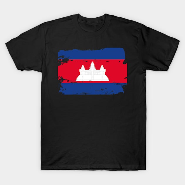 Official Cambodia Flag Cambodian Country Pride T-Shirt by HeroGifts